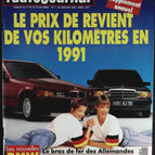 Der Selbstkostenpreis pro Kilometer im Jahr 1991 - L'auto journal - Nr. 1 - 1991 - Zeitschriftenbericht - Auto