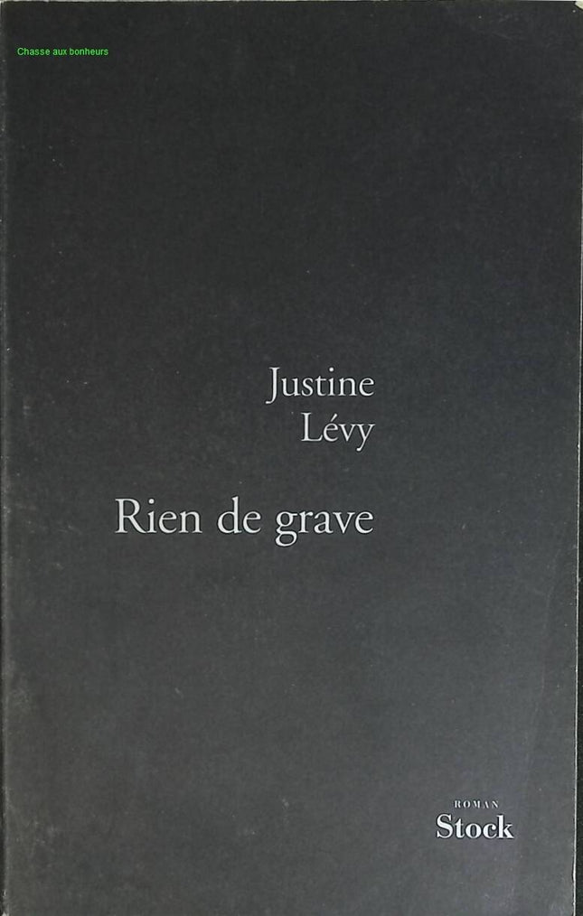 Rien De Grave - Justine Lévy - livre