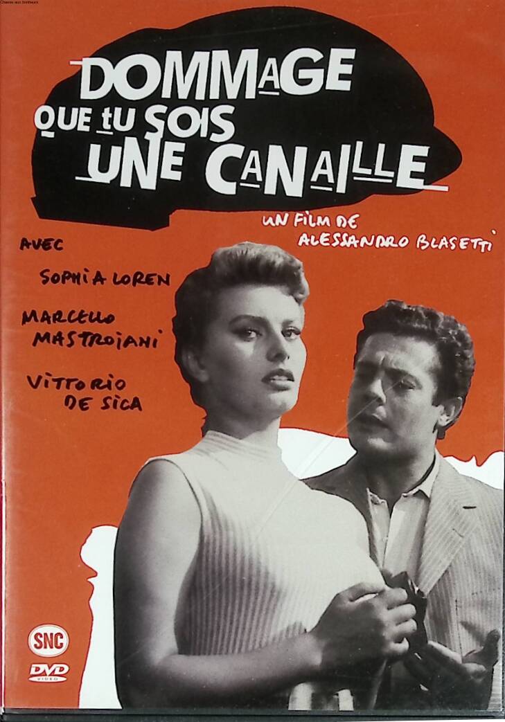 Too Bad You're a Scoundrel - Sophia Loren - Mastroiani - Comedy DVD - Black and White