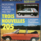 Three new 205s - L'auto journal - n° 09 - 1985 - magazine review - car