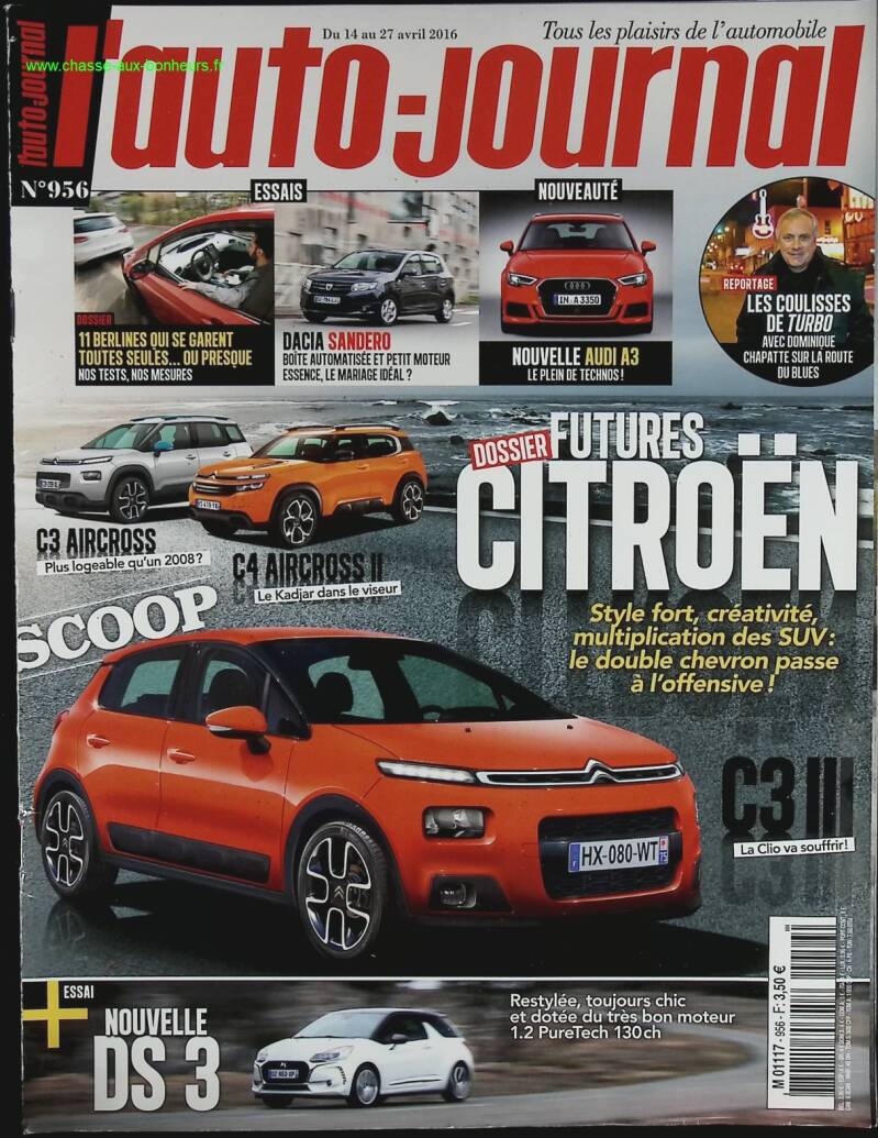 Futures Citroën - L'auto journal - n° 956 - 2016 - revue magazine - voiture