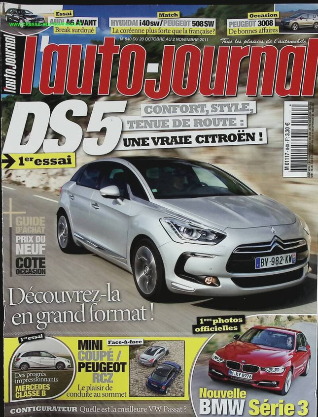 Citroën DS 5 - L'auto journal - n° 840 - 2011 - magazine review - car