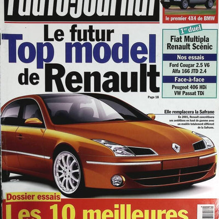 Le futur top model de Renault - L'auto journal - n° 503 - 1998 - revue magazine - voiture