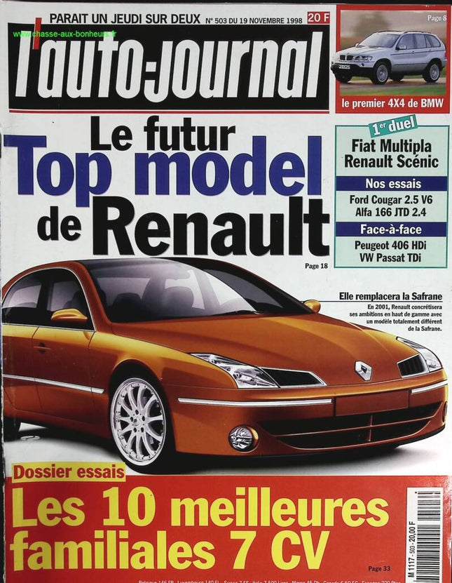 Renaults zukünftiges Topmodell - L'auto journal - Nr. 503 - 1998 - Zeitschriftenrezension - Auto