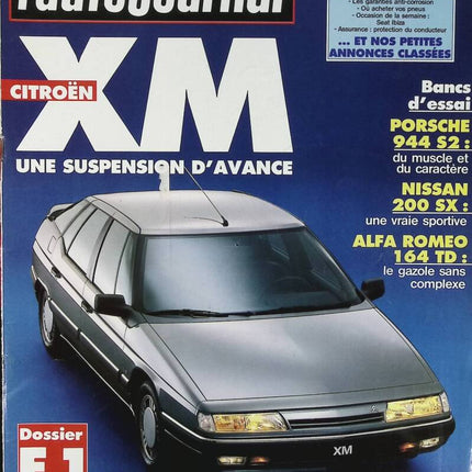 Citroën XM a suspension advance - L'auto journal - n° 6 - 1989 - magazine review - car