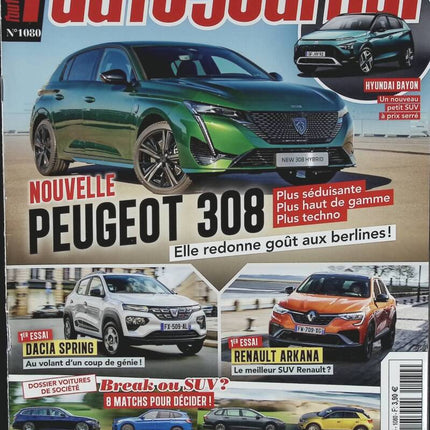 Peugeot 308 - L'auto journal - Nr. 1080 - 2021 - Zeitschriftenbericht - Auto