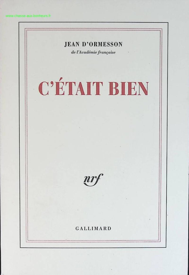 Es war gut - Jean d'Ormesson - Buch