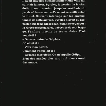 Oedipe roi - Lamaison Sophocle - livre