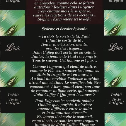 La Ligne verte, tome 6 - Caffey sur la ligne - Stephen King - livre
