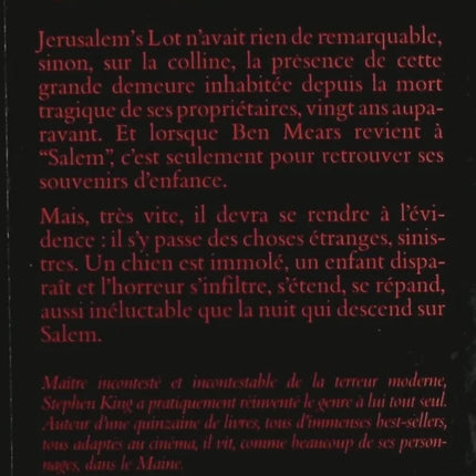 Salem - Stephen King - Livre