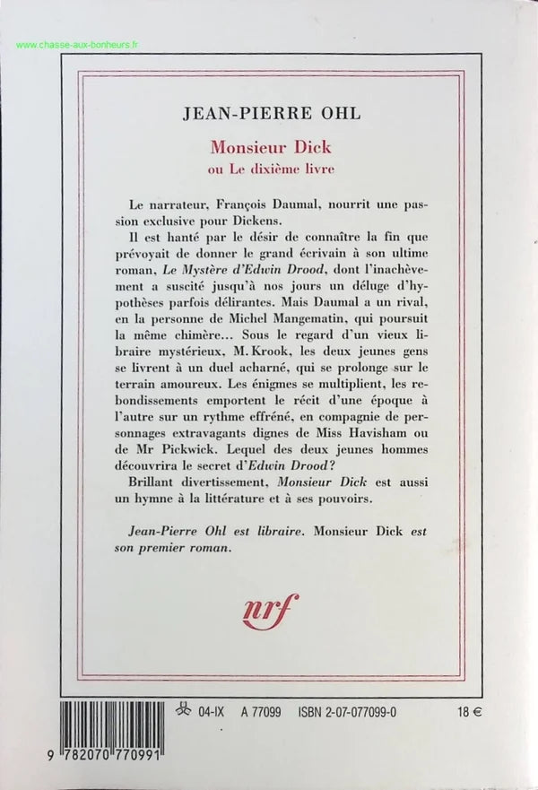 Mr. Dick or the Tenth Book - Jean-Pierre Ohl - Book