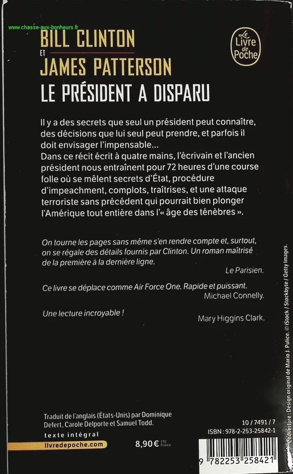 Le Président a disparu - Bill Clinton, James Patterson - livre
