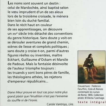 La Vie de Mardochée de Lowenfels écrite par lui-même - Diane Meur - livre