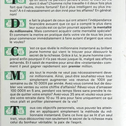 Le Millionnaire Instantané – Marc Fisher : guide pratique pour réussir financièrement - Livre