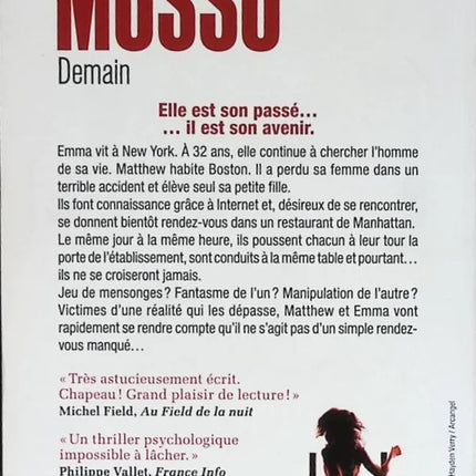 Demain – Guillaume Musso – roman thriller romantique occasion - livre