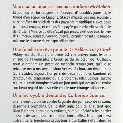 Zwillinge zum Lieben – Eine Mutter für ihre Zwillinge – Eine Traumfamilie für Dr. Ackles – Eine unglaubliche Bitte – Barbara McMahon, Lucy Clark, Catherine Spencer – Buch