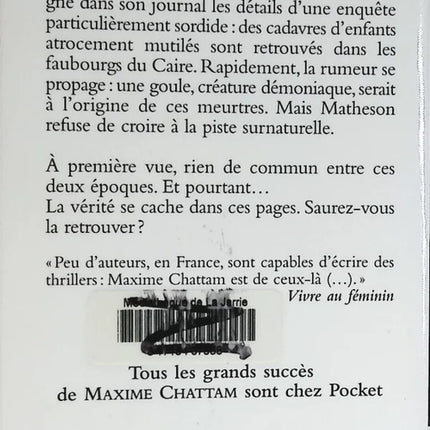 Le Sang du temps - Maxime Chattam - livre