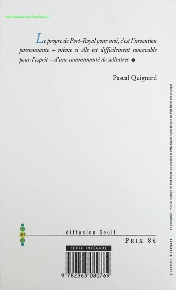 On the idea of ​​a community of solitary people - Pascal Quignard - book