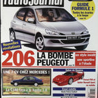 206 la bombe Peugeot - L'auto journal - n° 406 - 1995 - revue magazine - voiture