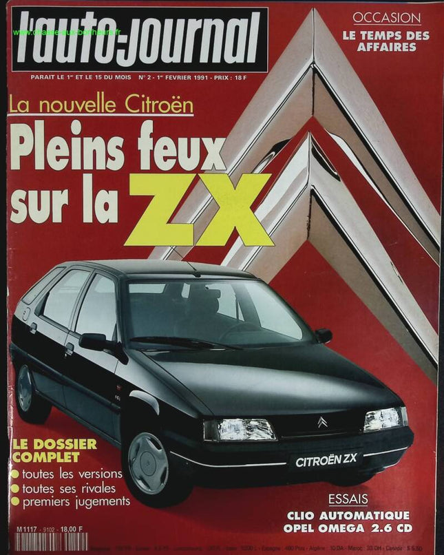 Plein feux sur la Citroën ZX - L'auto journal - n° 2 - 1991 - revue magazine - voiture