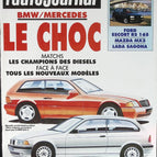 BMW Mercedes der Schock - L'auto journal - Nr. 21 - 1991 - Zeitschriftenkritik - Auto