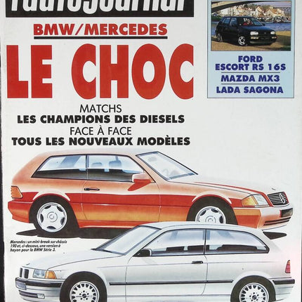 BMW Mercedes der Schock - L'auto journal - Nr. 21 - 1991 - Zeitschriftenkritik - Auto