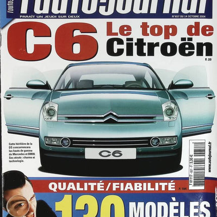 C6 le top de Citroën - L'auto journal - n° 657 - 2004 - revue magazine - voiture
