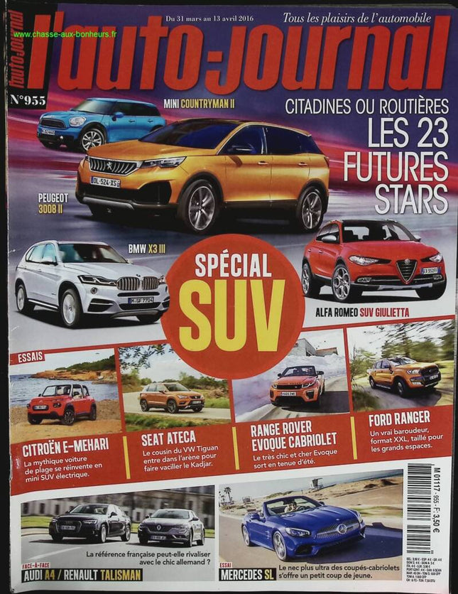 Spécial SUV - L'auto journal - n° 955 - 2016 - revue magazine - voiture
