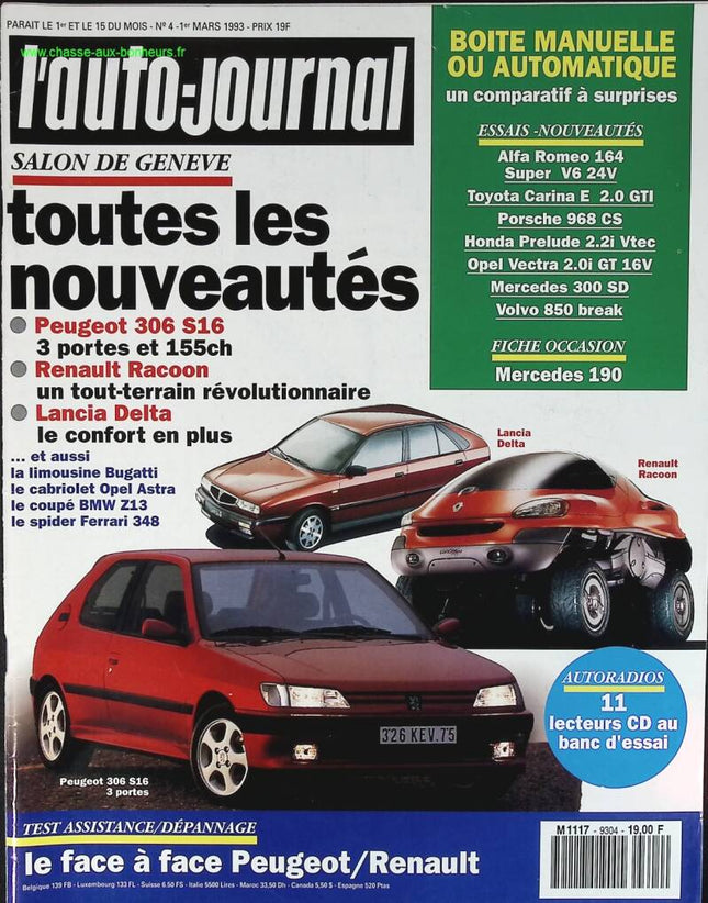 Geneva Motor Show - L'auto journal - n° 4 - 1993 - magazine review - car