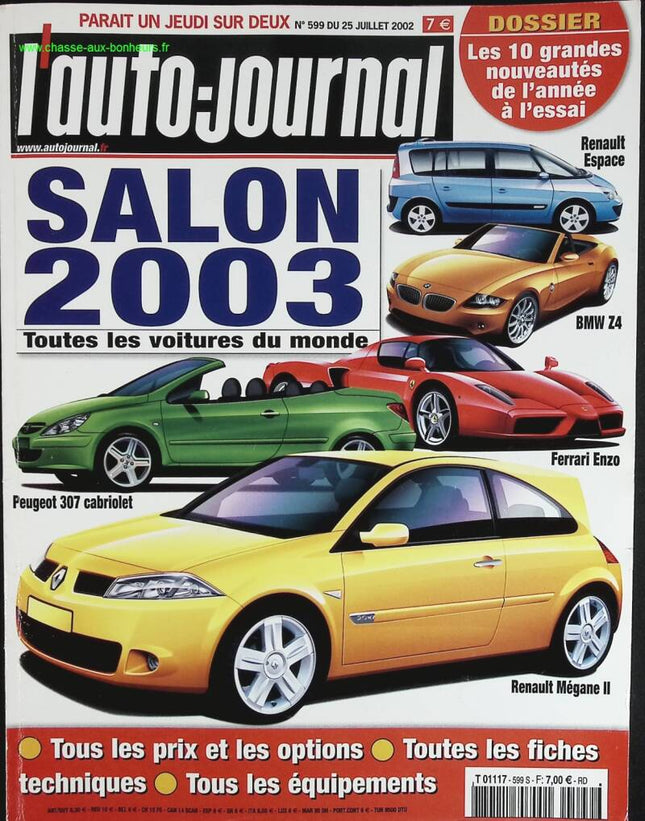 Spécial salon 2003 - L'auto journal - n° 599 - 2002 - revue magazine - voiture