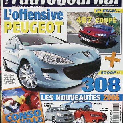 L'offensive Peugeot - L'auto journal - n° 682 - 2005 - revue magazine - voiture