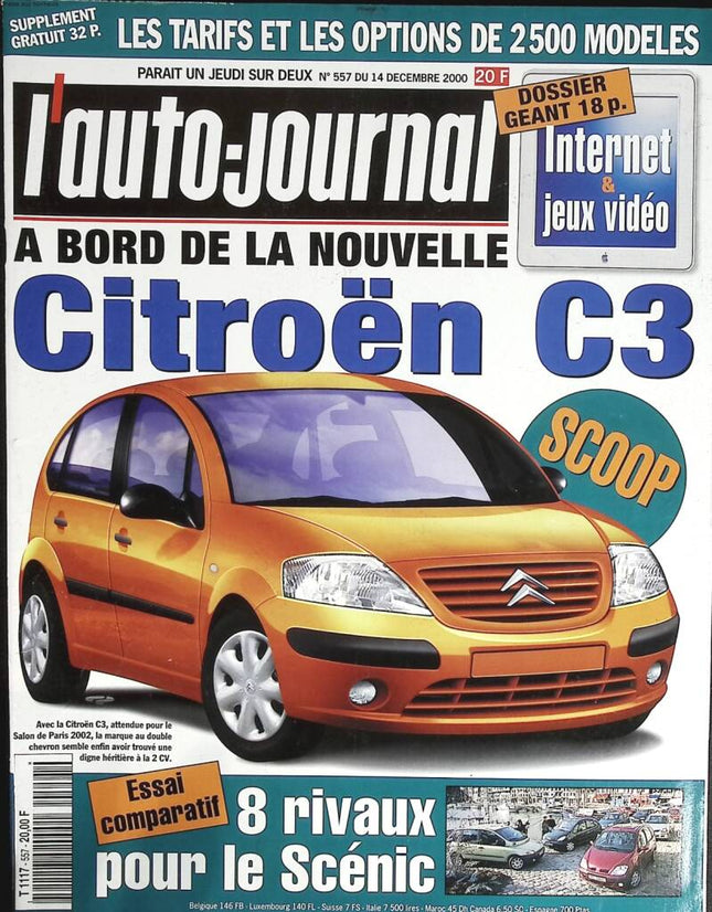 Citroën C3 - L'auto journal - n° 557 - 2000 - revue magazine - voiture