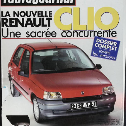 The new Renault Clio - L'auto journal - n° 8 - 1990 - magazine review - car