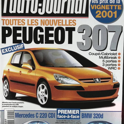 All the new Peugeot 307s - L'auto journal - n° 542 - 2000 - magazine review - car