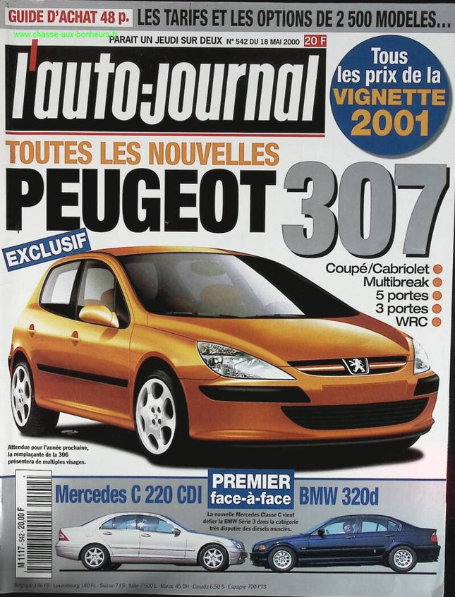 Alle neuen Peugeot 307 - L'auto journal - Nr. 542 - 2000 - Zeitschriftenbericht - Auto