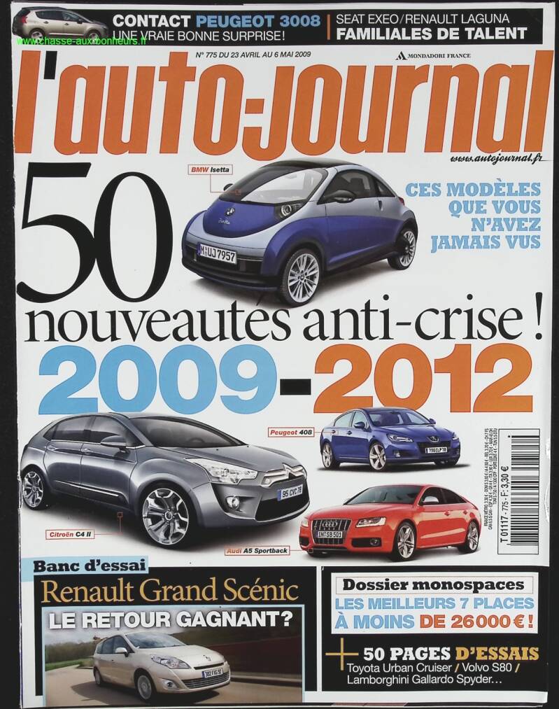 50 neue Produkte gegen die Krise - L'auto journal - Nr. 775 - 2009 - Zeitschriftenbericht - Auto
