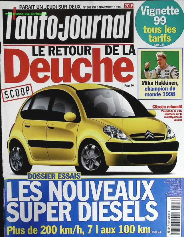 Die Rückkehr des Deuche - L'auto journal - Nr. 502 - 1998 - Zeitschriftenrezension - Auto