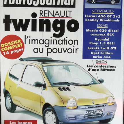 Renault Twingo - L'auto journal - n° 18 - 1992 - revue magazine - voiture