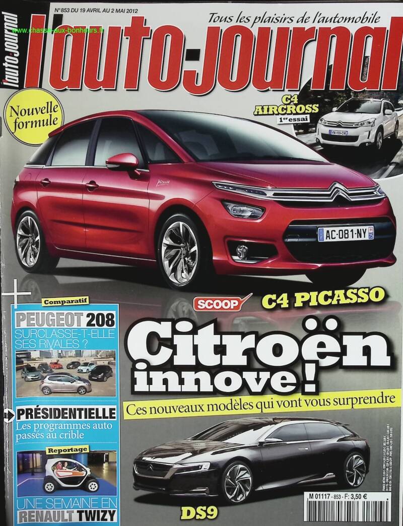 Citroën innove C4 Picasso - L'auto journal - n° 853 - 2012 - revue magazine - voiture