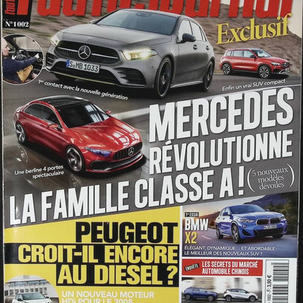 Mercedes révolutionne la classe A - L'auto journal - n° 1002 - 2018 - revue magazine - voiture