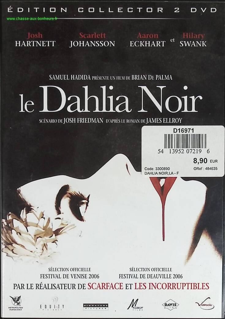 The Black Dahlia - Josh Hartnett, Scarlett Johansson, Hilary Swank, Brian De Palma - detective thriller DVD
