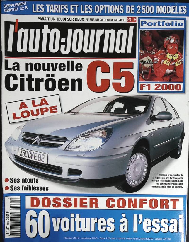 Citroën C5 - L'auto journal - n° 558 - 2000 - revue magazine - voiture