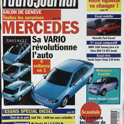 Mercedes Sa Vario revolutionizes the car - L'auto journal - n° 405 - 1995 - magazine review - car
