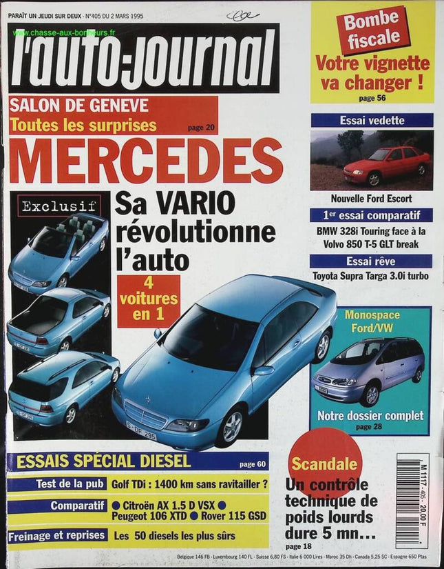 Mercedes Sa Vario revolutioniert das Auto - L'auto journal - Nr. 405 - 1995 - Zeitschriftenbericht - Auto