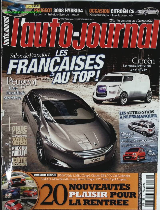 French women at the top - L'auto journal - n° 837 - 2011 - magazine review - car