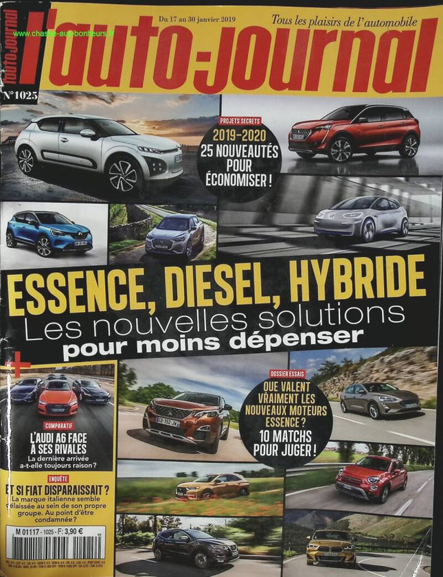 Essence Diesel Hybride - L'auto journal - n° 1025 - 2019 - revue magazine - voiture