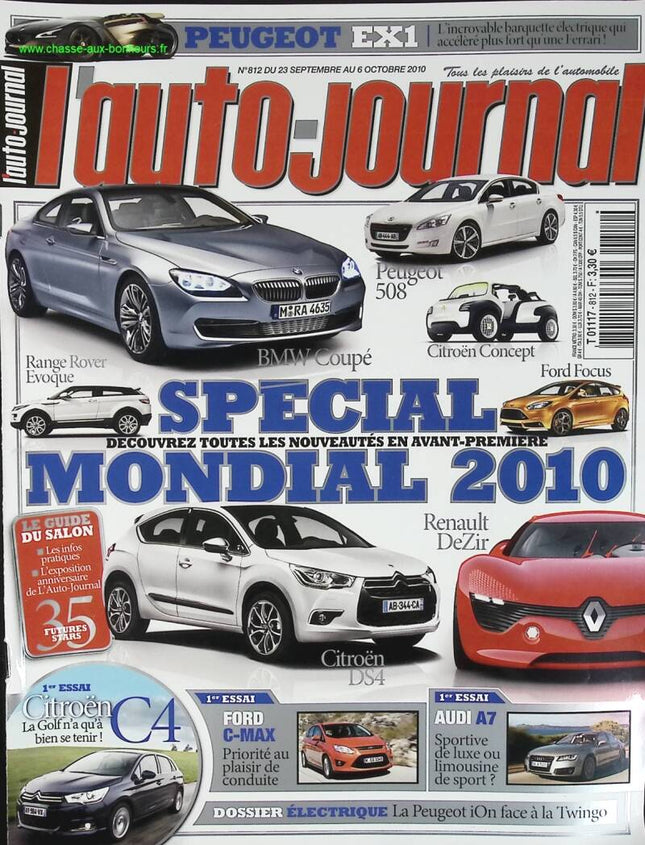 Spécial Mondial 2010 - L'auto journal - n° 812 - 2010 - revue magazine - voiture
