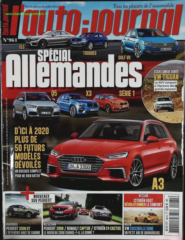 Spécial allemandes - L'auto journal - n° 961 - 2016 - revue magazine - voiture