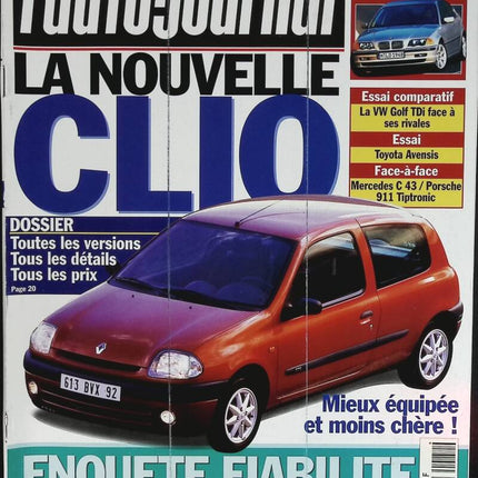 Der neue Renault Clio - L'auto journal - Nr. 482 - 1998 - Zeitschriftenbericht - Auto