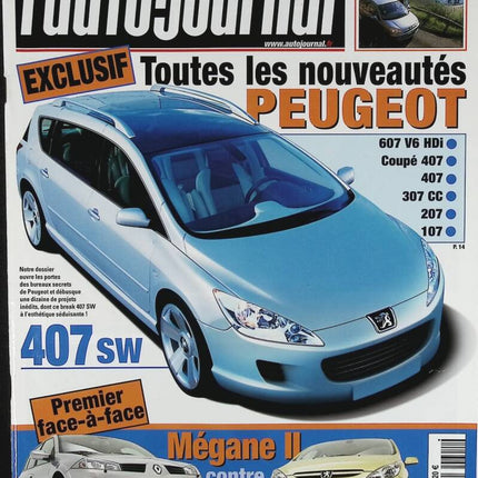 Peugeot 407 SW - L'auto journal - n° 601 - 2002 - revue magazine - voiture
